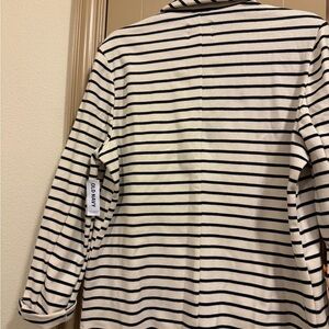 Old Navy Women's Black and White Striped Blazer